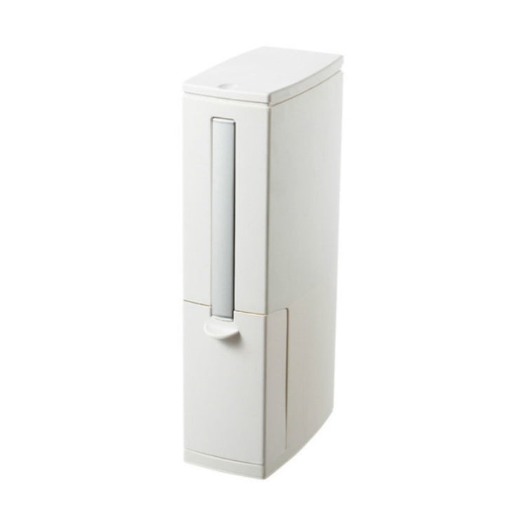 Badezimmer Toilette Toilettenbürste Integriertes Drücken Öffnen Deckel Quadratischer Mülleimer Set mit Bürste