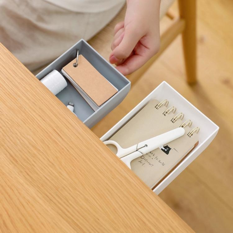 Aufbewahrungsbox für untere Schublade Zuhause Student Schreibwarenbox Schreibtisch Versteckte Kleinteile Aufbewahrungsbox