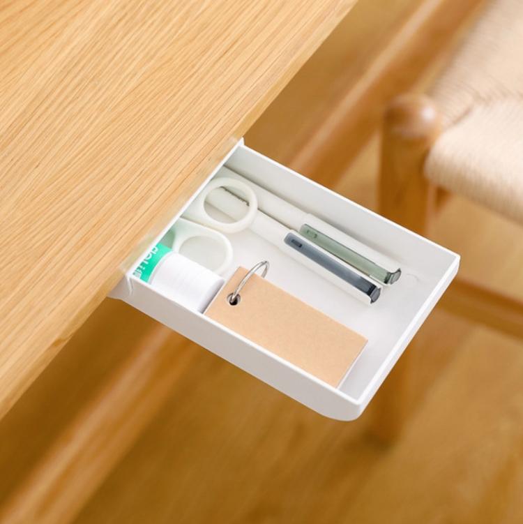 Aufbewahrungsbox für untere Schublade Zuhause Student Schreibwarenbox Schreibtisch Versteckte Kleinteile Aufbewahrungsbox