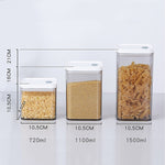 Haushalts-Vorratsdose für grobe Körner, transparent, luftdicht, lebensmittelecht, für getrocknete Früchte, Snacks, mit Deckel, 700 ml, 1100 ml, 1500 ml