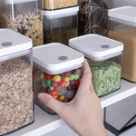 Haushalts-Vorratsdose für grobe Körner, transparent, luftdicht, lebensmittelecht, für getrocknete Früchte, Snacks, mit Deckel, 700 ml, 1100 ml, 1500 ml