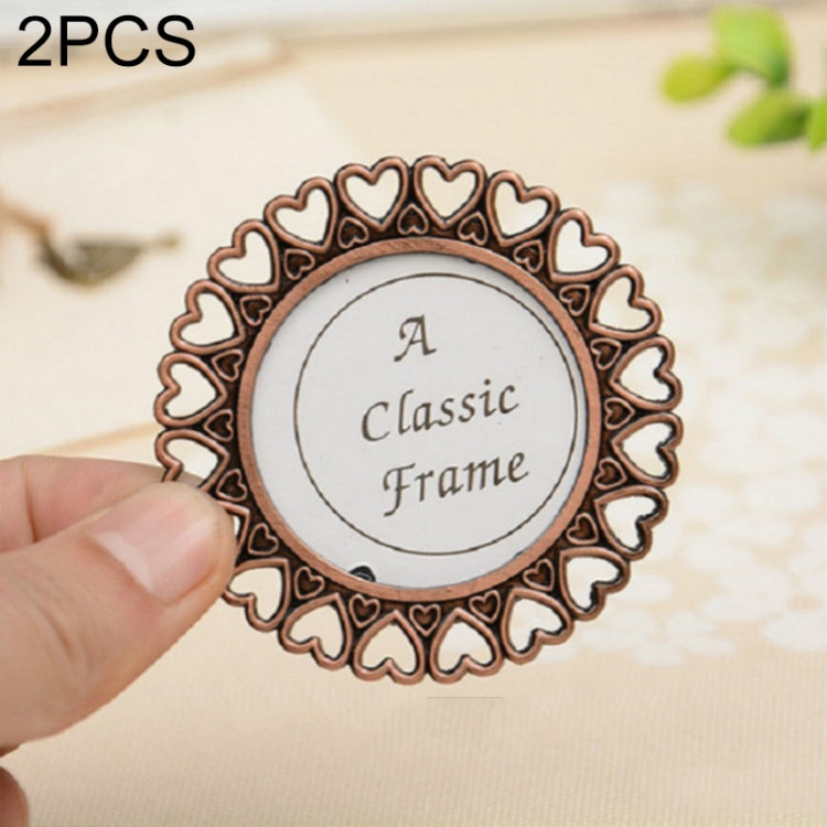 2 Stück Kreativer Metall Vintage Fotorahmen, Reh, Kürbis, Zaun, Schmetterling Rund, Paris, Herz Schlüsselanhänger, Quadratischer Schlüsselanhänger, Oval, Spitzenquadrat, Liebe Rund, Schmetterling Quadrat, Spitzenherz, Gold Quadrat, Grau Quadrat
