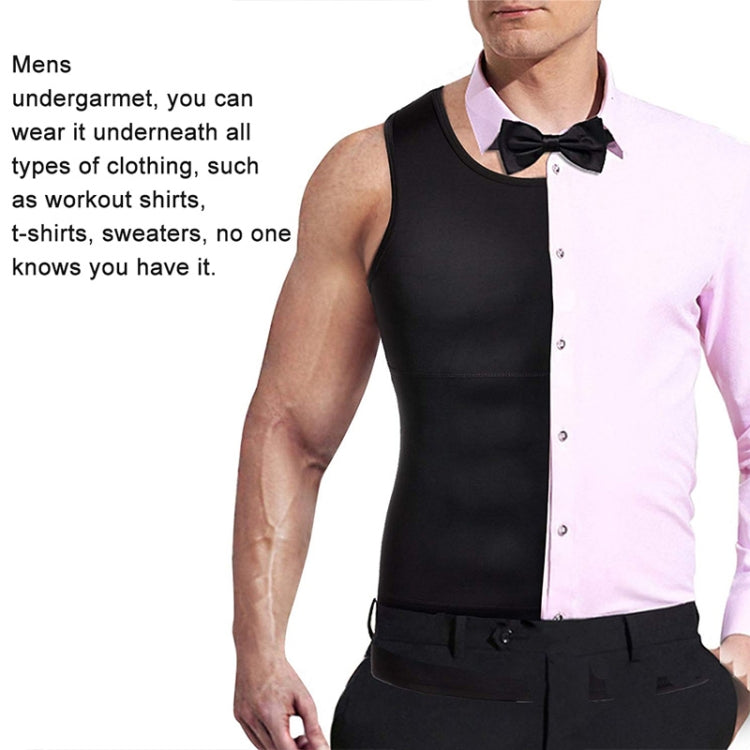 3PCS Men Slimming Body Shaper Vest Underwear, XL, XXL, S, L, M