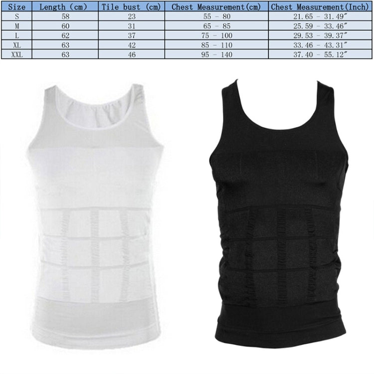 3PCS Men Slimming Body Shaper Vest Underwear, XL, XXL, S, L, M