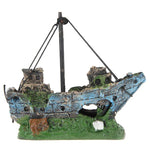 Piratenschiff Verfaultes Boot Kleines Netzboot Aquarium Landschaftsbau Fischtank Glaszylinder Szene, Piratenschiff