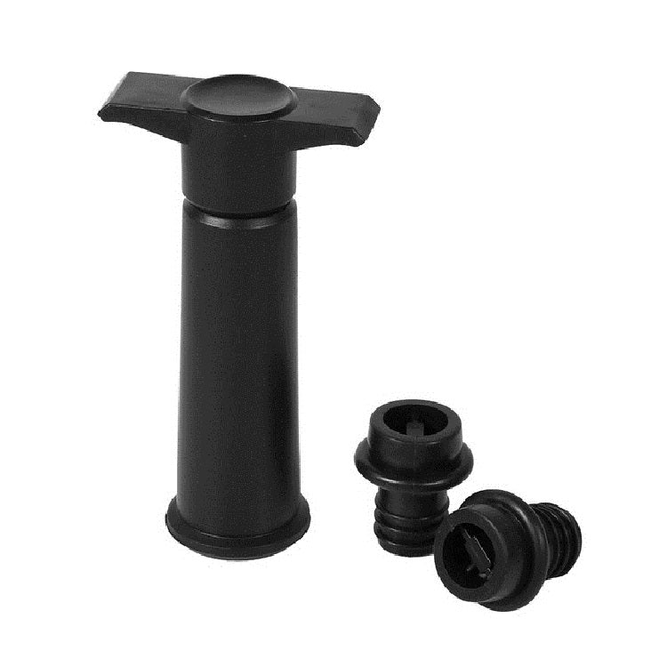 Rotwein-Vakuumpumpen-Frischhalter-Silikon-Weinstopfen-Set, schwarze Pumpe 2 Stopper (OPP-Beutel), schwarze Pumpe 2 Stopper (Karton), 2 Stopper drei Löcher (OPP-Beutel), schwarze Pumpe dreiteilige Box
