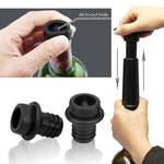 Rotwein-Vakuumpumpen-Frischhalter-Silikon-Weinstopfen-Set, schwarze Pumpe 2 Stopper (OPP-Beutel), schwarze Pumpe 2 Stopper (Karton), 2 Stopper drei Löcher (OPP-Beutel), schwarze Pumpe dreiteilige Box