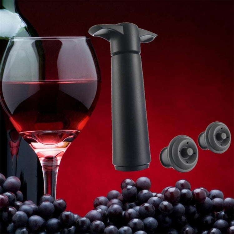 Rotwein-Vakuumpumpen-Frischhalter-Silikon-Weinstopfen-Set, schwarze Pumpe 2 Stopper (OPP-Beutel), schwarze Pumpe 2 Stopper (Karton), 2 Stopper drei Löcher (OPP-Beutel), schwarze Pumpe dreiteilige Box