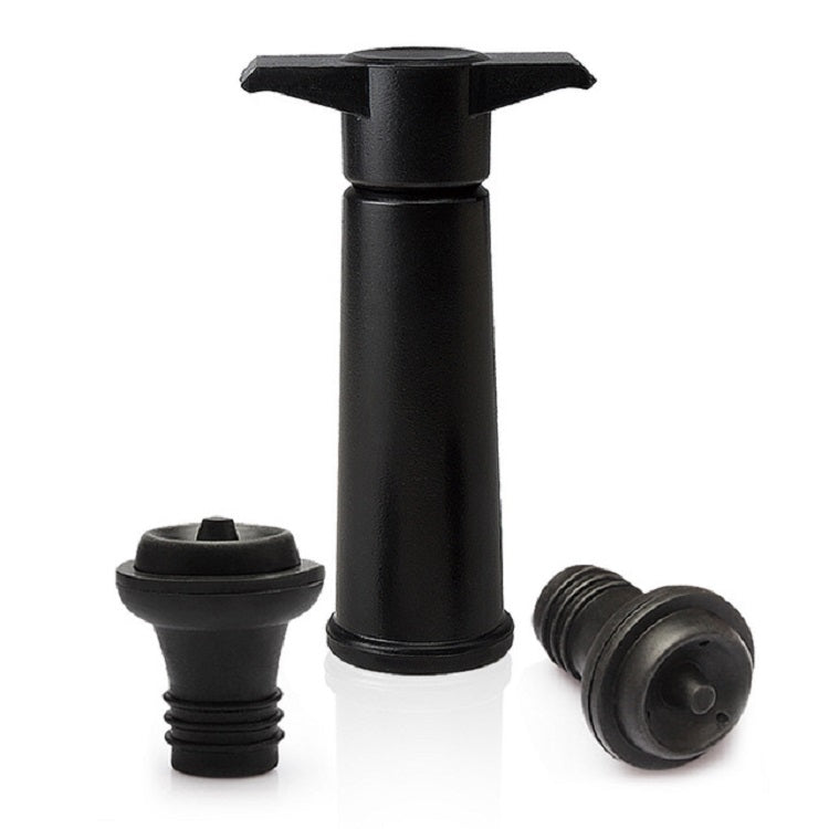 Rotwein-Vakuumpumpen-Frischhalter-Silikon-Weinstopfen-Set, schwarze Pumpe 2 Stopper (OPP-Beutel), schwarze Pumpe 2 Stopper (Karton), 2 Stopper drei Löcher (OPP-Beutel), schwarze Pumpe dreiteilige Box