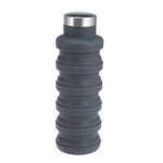 Tragbare Silikon-Wasserflasche, einziehbar, faltbar, Kaffeeflasche, für Outdoor, Reisen, Trinken, Sport, Kessel, Fassungsvermögen: 500 ml, Grau, Orange, Blau, Lila