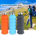 Tragbare Silikon-Wasserflasche, einziehbar, faltbar, Kaffeeflasche, für Outdoor, Reisen, Trinken, Sport, Kessel, Fassungsvermögen: 500 ml, Grau, Orange, Blau, Lila