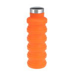 Tragbare Silikon-Wasserflasche, einziehbar, faltbar, Kaffeeflasche, für Outdoor, Reisen, Trinken, Sport, Kessel, Fassungsvermögen: 500 ml, Grau, Orange, Blau, Lila