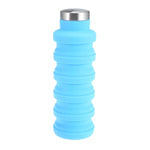Tragbare Silikon-Wasserflasche, einziehbar, faltbar, Kaffeeflasche, für Outdoor, Reisen, Trinken, Sport, Kessel, Fassungsvermögen: 500 ml, Grau, Orange, Blau, Lila