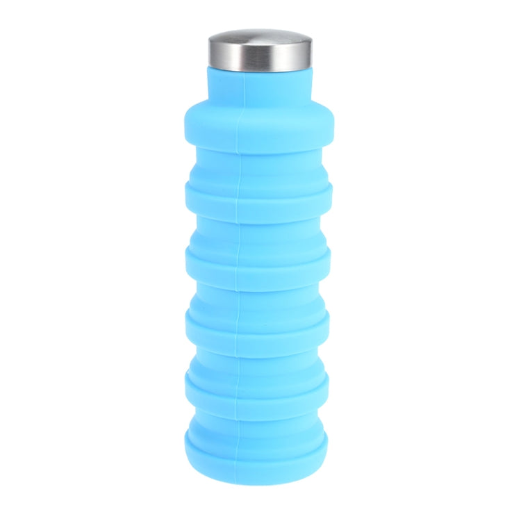 Tragbare Silikon-Wasserflasche, einziehbar, faltbar, Kaffeeflasche, für Outdoor, Reisen, Trinken, Sport, Kessel, Fassungsvermögen: 500 ml, Grau, Orange, Blau, Lila
