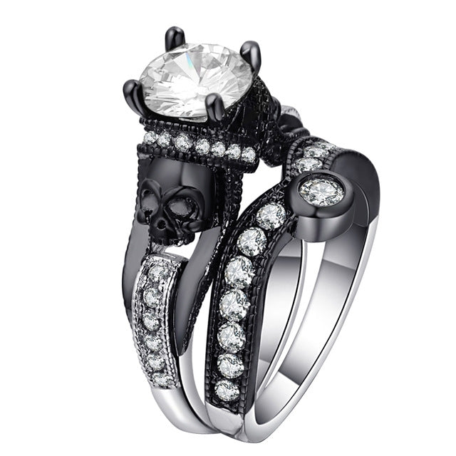 Totenkopf-Ring Punk-Stil Modeschmuck, 7