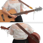 Gitarrengurt aus Baumwoll-Leinen-Mischgewebe mit Nieten, diagonaler Schultergurt, Musikinstrumentenzubehör