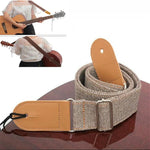 Gitarrengurt aus Baumwoll-Leinen-Mischgewebe mit Nieten, diagonaler Schultergurt, Musikinstrumentenzubehör