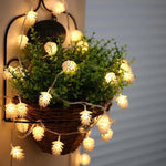 20 LEDs Solarbetriebene Kiefernzapfen Außen Energieeffiziente Weihnachts Hochzeitsdekoration Lichterkette Garten Landschaftslampe