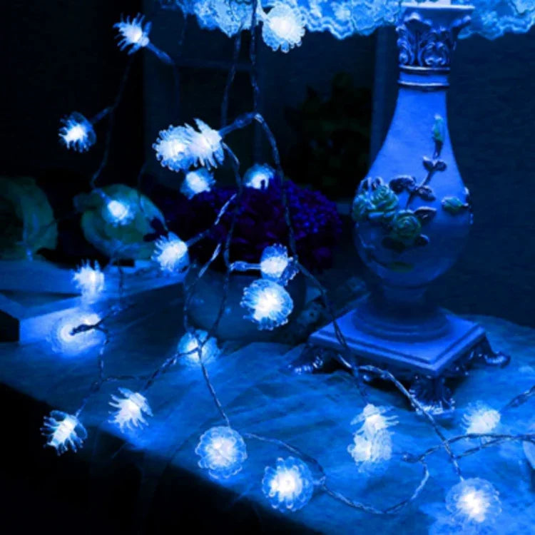 20 LEDs Solarbetriebene Kiefernzapfen Außen Energieeffiziente Weihnachts Hochzeitsdekoration Lichterkette Garten Landschaftslampe