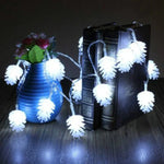 20 LEDs Solarbetriebene Kiefernzapfen Außen Energieeffiziente Weihnachts Hochzeitsdekoration Lichterkette Garten Landschaftslampe