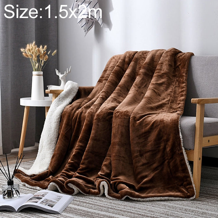 Winter-Sofadecke, doppelt dick, Kaschmir, Korallenfleece, Büro-Nickerchen-Decke, 1,5x2m, 2x2,3m