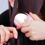 Tragbare elektrische Haarbürste mit Ionen-Technologie, Haarglätterbürste, Negativ-Ionen-Kamm, antistatisch, Massagefunktion, Mini-Haarglättungskamm, Pink, Grün