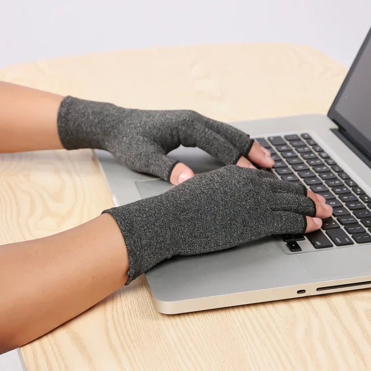 Ein Paar Sportliche atmungsaktive Gesundheits-Halbfingerhandschuhe zur Rehabilitation, Arthritis-Druckhandschuhe, Grau S, Schwarz Faser S, Hanf Grau Abgabe S, Grau M, Schwarz Faser M, Hanf Grau Abgabe M, Grau L, Schwarz Faser L, Hanf Grau Abgabe L