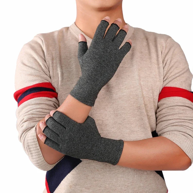 Ein Paar Sportliche atmungsaktive Gesundheits-Halbfingerhandschuhe zur Rehabilitation, Arthritis-Druckhandschuhe, Grau S, Schwarz Faser S, Hanf Grau Abgabe S, Grau M, Schwarz Faser M, Hanf Grau Abgabe M, Grau L, Schwarz Faser L, Hanf Grau Abgabe L