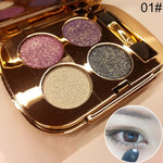 Professionelle Augen-Make-up-Lidschattenpalette Gold Smoky Cosmetics Make-up-Palette Diamantheller Glitzer-Lidschatten