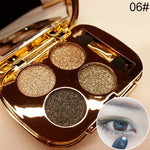 Professionelle Augen-Make-up-Lidschattenpalette Gold Smoky Cosmetics Make-up-Palette Diamantheller Glitzer-Lidschatten