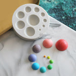 Runde Silikon-Fondant-Kuchenform, DIY Backen Dekorations-Schokoladenwerkzeug, Rundes Silikon (Grau), Rundes Silikon (Pink)