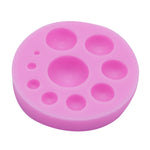 Runde Silikon-Fondant-Kuchenform, DIY Backen Dekorations-Schokoladenwerkzeug, Rundes Silikon (Grau), Rundes Silikon (Pink)