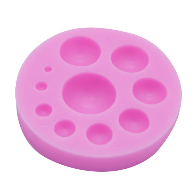 Runde Silikon-Fondant-Kuchenform, DIY Backen Dekorations-Schokoladenwerkzeug, Rundes Silikon (Grau), Rundes Silikon (Pink)