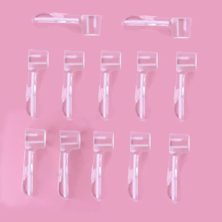 12er-Pack Schutzkappen für elektrische Zahnbürstenköpfe, transparent