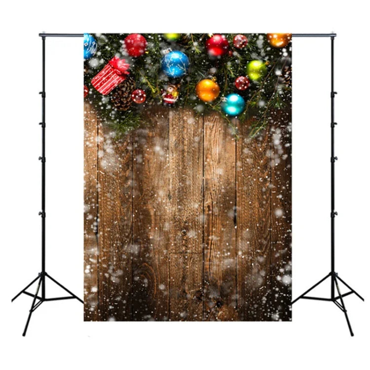1,5 m x 2,1 m Nostalgischer 3D-Schneelandschafts-Fotohintergrund aus Holz mit Holzwand für Kinder