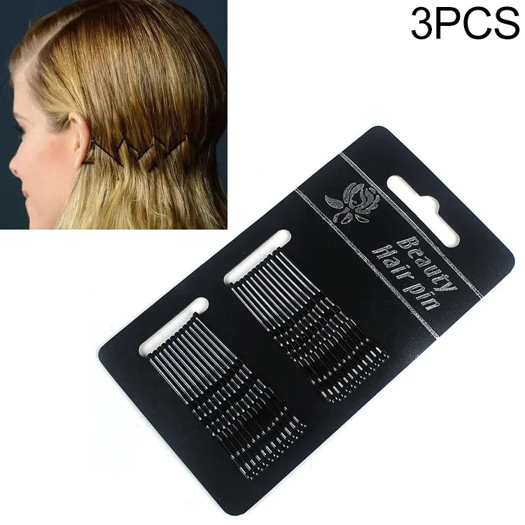 3er-Set schwarze und goldene Haarspangen/Haarbänder für Damen