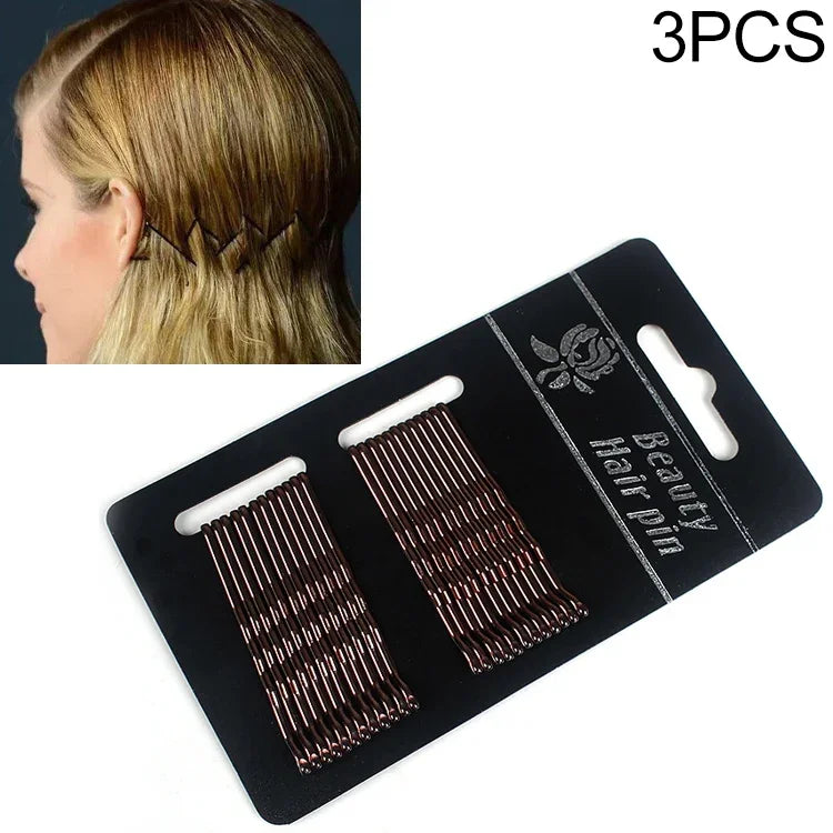 3 PCS Female Black Gold Barrettes Hair Clips Headbands Hair Accessories