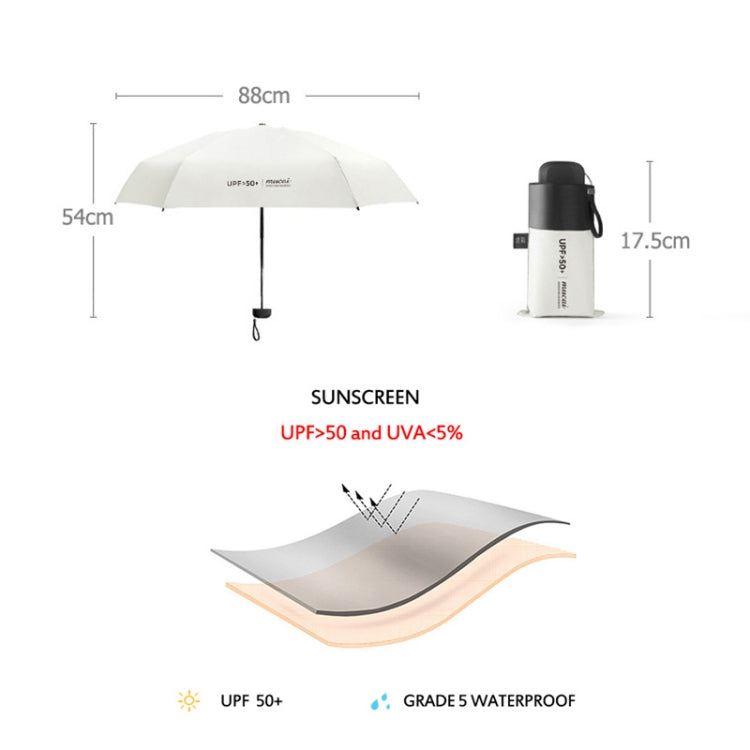 Mini tragbarer Regenschirm Regen Frauen Winddicht Langlebig 5-fach Sonnenschirme