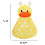 Baby Shower Badewannenspielzeug Aufbewahrungsnetz mit starken Saugnäpfen, Gelb, Grün