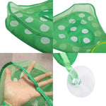 Baby Shower Badewannenspielzeug Aufbewahrungsnetz mit starken Saugnäpfen, Gelb, Grün