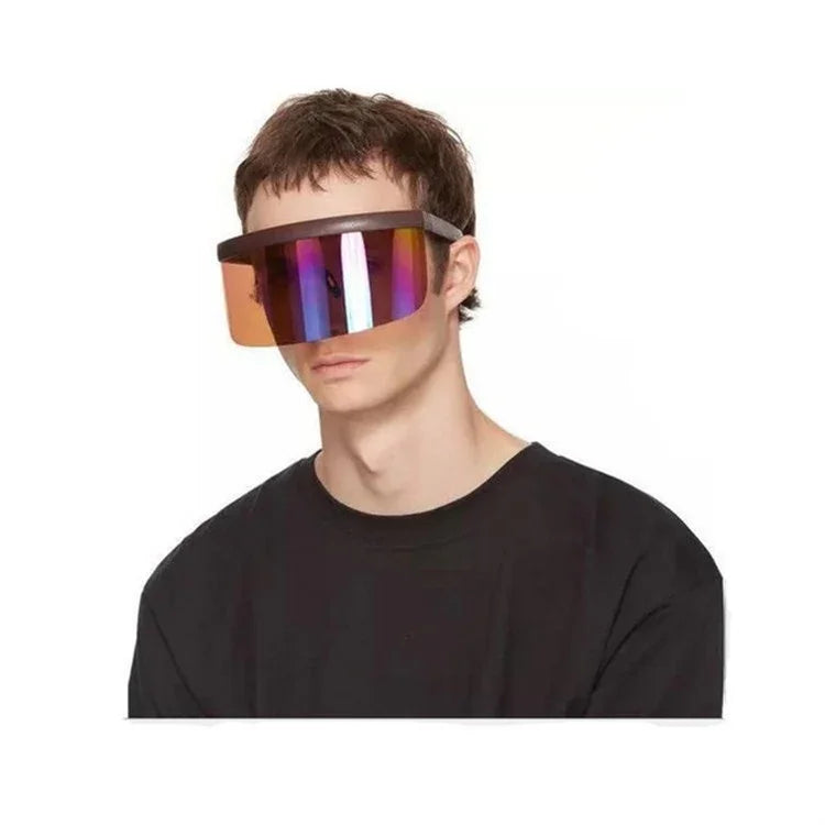 Anti-Peeping Sun Mirror Integrierte Anti-Schaum-Sonnenschutzmaske, Schwarzer Rahmen Transparent