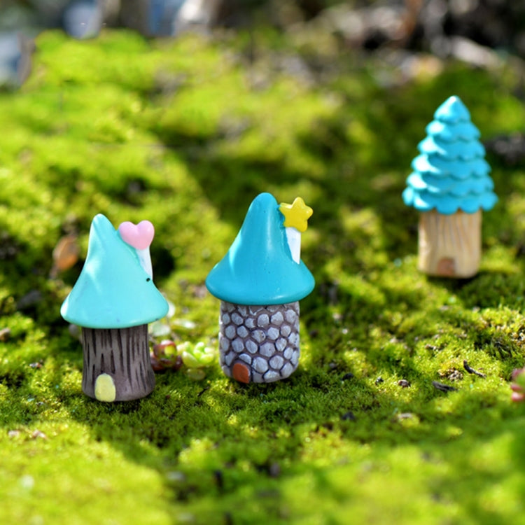 2 Stück Cartoon Baumhaus Moos Mikro-Landschaft Saftige Ornamente Schmuck, Zufällige Stilauslieferung, Cartoon Baumhaus Ornamente