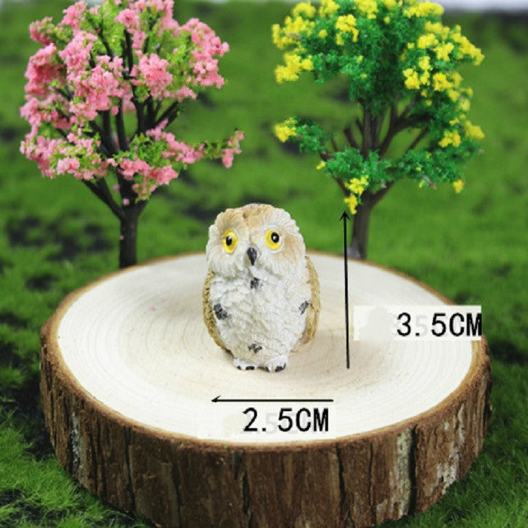 4 STÜCK/Set Mini Simulation Eule Garten Deko Tier Ornamente, Tier Ornamente