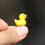 5 Stück Miniatur-Puppenhauszubehör Harz dreidimensionale kleine gelbe Enten-Pflanzendekoration, gelbe Enten-Pflanzendekoration