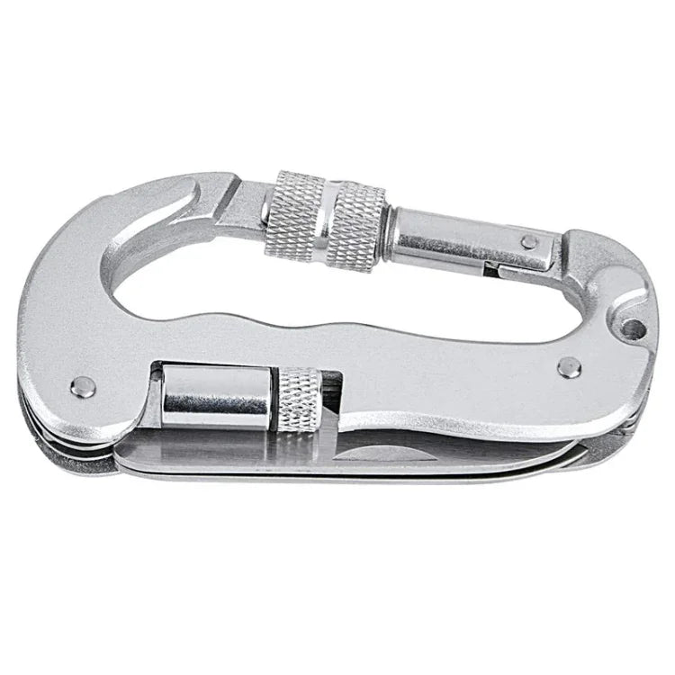 Multifunktionale Klapp-Säge, Sicherheit, Selbstverteidigung, Klappsäge, Karabiner, Aufhängeschnalle, Wildnis-Überlebensausrüstung, D-Typ + LED