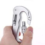 Multifunktionale Klapp-Säge, Sicherheit, Selbstverteidigung, Klappsäge, Karabiner, Aufhängeschnalle, Wildnis-Überlebensausrüstung, D-Typ + LED