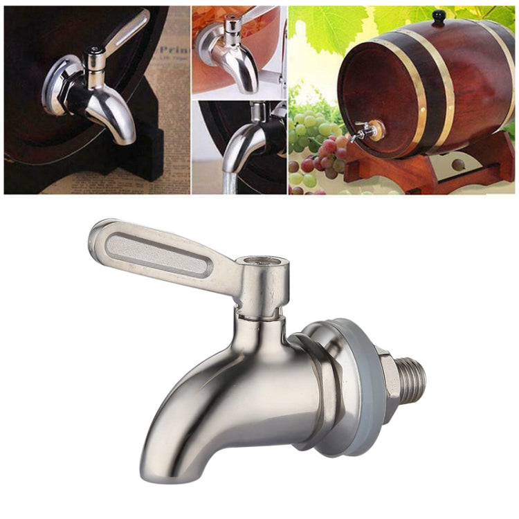Getränkespender Wein-Fasshahn Zapfhahn Edelstahl Kaffee-Saft-Wasserhahn, 12mm, 16mm