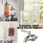 Getränkespender Wein-Fasshahn Zapfhahn Edelstahl Kaffee-Saft-Wasserhahn, 12mm, 16mm