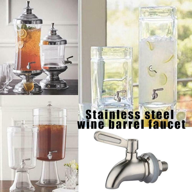 Getränkespender Wein-Fasshahn Zapfhahn Edelstahl Kaffee-Saft-Wasserhahn, 12mm, 16mm