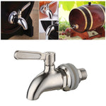 Getränkespender Wein-Fasshahn Zapfhahn Edelstahl Kaffee-Saft-Wasserhahn, 12mm, 16mm